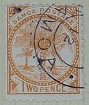 Stamp: Samoan Two Pence