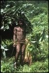 Ibaa, holding freshly cut plants