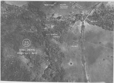 [Aerial photographs relating to the Japanese occupation of Buna-Gona region, Papua New Guinea, 1942-1943] [Allied air raids]. (40)