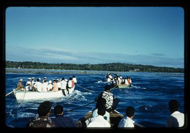 Going ashore at Aitutaki, Cook Islands