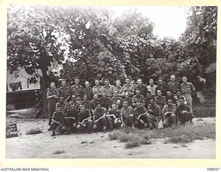 TOROKINA, BOUGAINVILLE. 1945-11-21. MEMBERS OF B TROOPS, 10 BATTERY, 4 FIELD REGIMENT. THE REGIMENT SERVED WITH DISTINCTION IN THE RECENT BOUGAINVILLE CAMPAIGN
