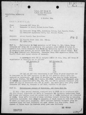 COM LCT GR 38 - Rep of ops in the invasion of Guam Is, Marianas 7/21/44 - 8/4/44