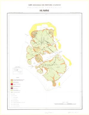Carte geologique des territoires d'outremer, Polynesie francaise : [iles de Societe]: Huahine