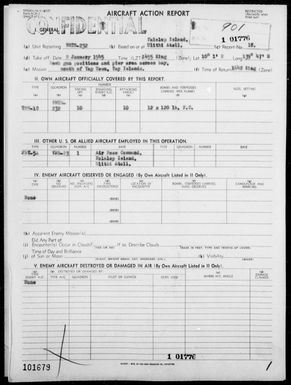 VMTB-232 - ACA Report #18 - Bomrbing Yap Areas, Carolines on 1/2/45