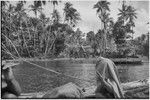 Tukwaukwa village on Kiriwina: seen from canoe in lagoon