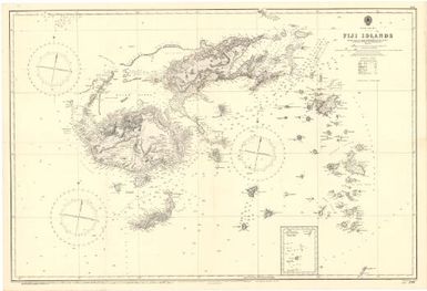 Fiji Islands, South Pacific / from the surveys of Captain H.M. Denham, R.N.; F.R.S. 1854-6 ; Lieutenants W.U. Moore and G.E. Richards, R.N. 1876-82 ; with additions from the works of Commander C. Wilkes, U.S.N. and various other authorities