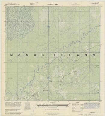 Special map Admiralty Islands (Lundret , front)