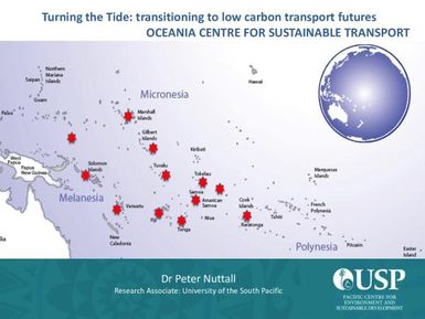 Turning the tide: transitioning to low carbon transport futures Oceania centre for sustainable transport