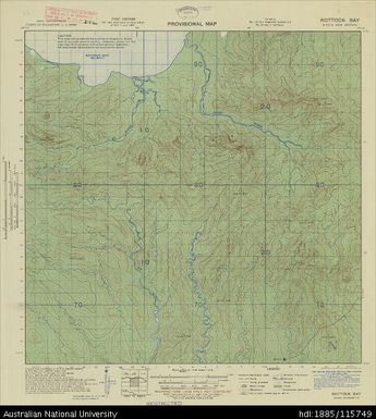 Papua New Guinea, New Britain, Rottock Bay, Provisional map, Sheet B55/8, 1943, 1:63 360