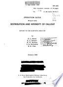 Operation CASTLE : project 2.5a, distribution and intensity of fallout : report to the scientific director