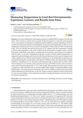 Measuring temperature in coral reef environments : Experience, lessons, and results from Palau