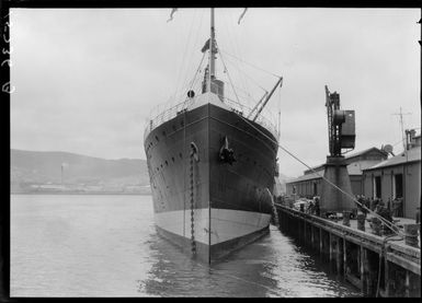 Ship 'Tahiti' in Wellington Harbour