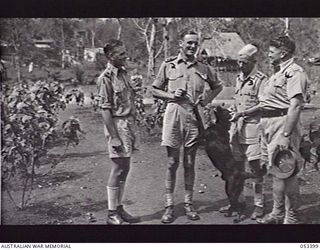 THORPEVILLE, NEW GUINEA. 1943-06-30. MEMBERS OF THE STAFF OF THE 113TH AUSTRALIAN CONVALESCENT DEPOT WHO HAVE BEEN WITH THE UNIT SINCE ITS ESTABLISHMENT IN 1941. THEY ARE, LEFT TO RIGHT: QX25628 ..