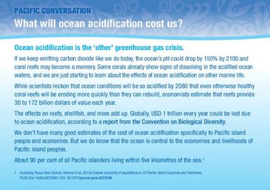 Pacific Conversation Card Series : What will Ocean Acidification Cost Us?