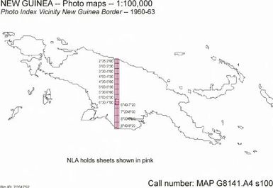 Photo index : vicinity New Guinea border / Division of National Mapping, Department of National Development
