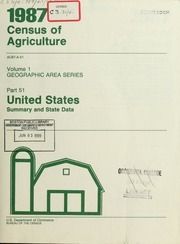 1987 census of agriculture, pt.51- United States Summary