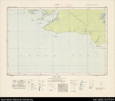 Indonesia, Western New Guinea, Seget, Series: Nederlands-Nieuw-Guinea, Sheet 9-D, 1958, 1:100 000