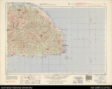 Papua New Guinea, Huon (overprint 1966), Series: AMS T504, Sheet SB 55-11 & 55-7, 1960, 1:250 000