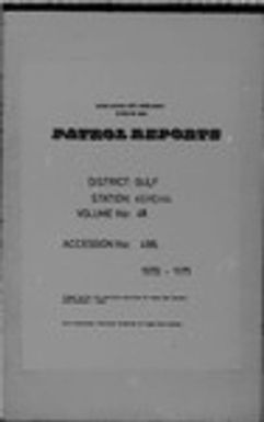 Patrol Reports. Gulf District, Kerema, 1970-1971