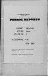 Patrol Reports. Central District, Guari, 1958-1959