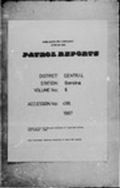 Patrol Reports. Central District, Bereina, 1966-1967