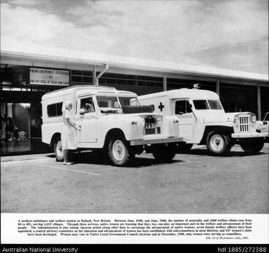 A modern ambulance and welfare station at Rabaul