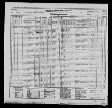 1940 Census Population Schedules - Hawaii - Honolulu County - ED 2-16