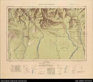 Indonesia, Western New Guinea, Emilius Kalff Gebergte, Series: Nederlands-Nieuw-Guinea, Sheet 18-S, 1956, 1:100 000