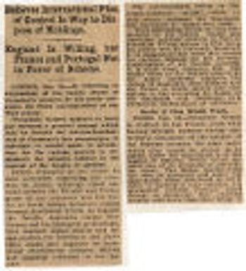 Wilson Wants League to Run Hun ColoniesBelieves international plan of control is way to dispose of holdings.England is willing, but France and Portugal not in favor of scheme World War. League of Nations. 1919-01-28