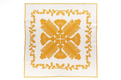 Hawaiian quilt: Fans and Kahili