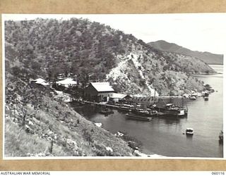 NAPA NAPA, NEW GUINEA. 1943-11-12. WORKSHOPS AND SURROUNDING AREA OF THE 2ND AUSTRALIAN WATERCRAFT WORKSHOPS, AUSTRALIAN ELECTRICAL AND MECHANICAL ENGINEERS