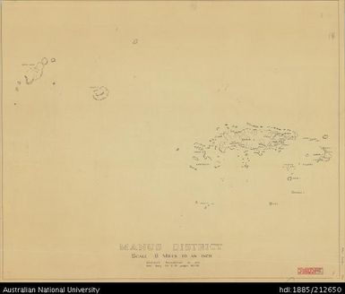 Papua New Guinea, Manus District, 1955, 1:506 880