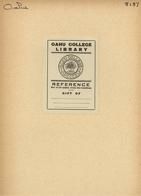 Oahu College Library Reference