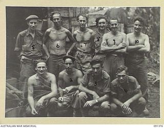 BOUGAINVILLE. 1945-04-30. Q STAFF, 9 INFANTRY BATTALION ON THE HATAI TRACK. THE BATTALION IS IN PROCESS OF BEING RELIEVED BY 57/60 INFANTRY BATTALION