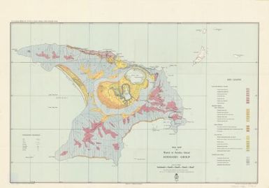 Soil map of Raoul or Sunday Island, Kermadec Group / prepared from data supplied by the Lands & Survey Dept., soils by A.C.S. Wright, Soil Bureau, Dept. of Scientific & Industrial Research ; drawn by C.T.T. Webb and J. F. Symonds