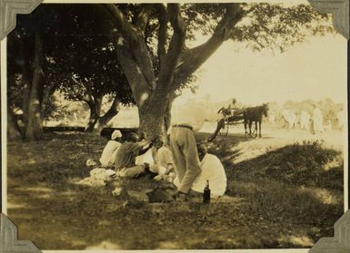 Indian barber at Ba, Fiji, 1928