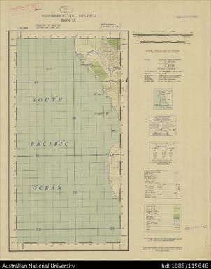Papua New Guinea, Bougainville Island, Konua, 1 Inch series, Sheet 4846, 1944, 1:63 360