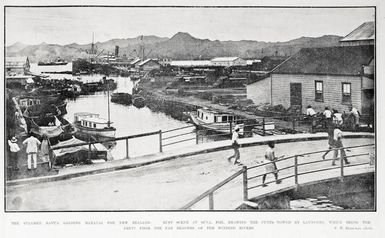 The steamer Navua loading bananas for New Zealand