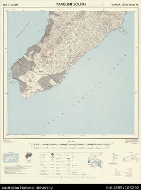 Fiji, Vanua Levu, Taveuni South, Series: X754, Sheet 16, 1961, 1:50 000