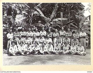 LAE AREA, NEW GUINEA, 1945-08-20. SUPPLY AND TRANSPORT OFFICERS AND OTHER RANKS OF HQ FIRST ARMY