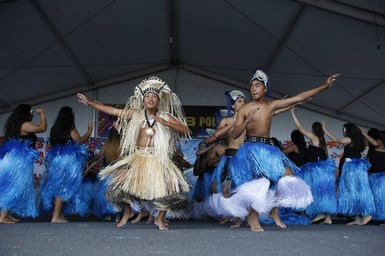 Cook Islands dance performance at ASB Polyfest, 2015.