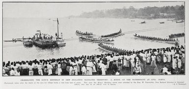 Celebrating The King's Birthday In New Zealand's Mandated Territory: A Scene on the Waterfront At Apia, Samoa