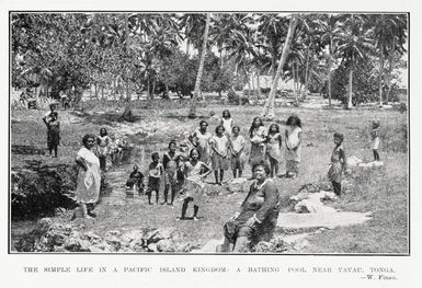 The simple life in a Pacific Island kingdom: a bathing pool, near Vavau, Tonga