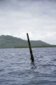 Federated States of Micronesia, mast of sunken WWII ship in Chuuk State