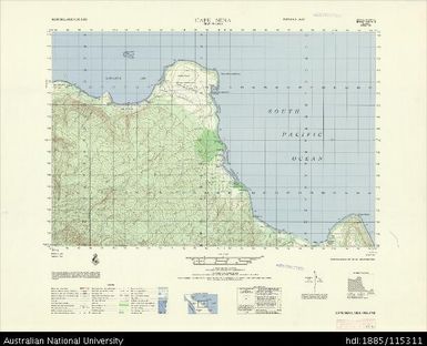 Papua New Guinea, New Ireland, Cape Sena, Series: AMS T795, Sheet 6346 II, 1965, 1:50 000