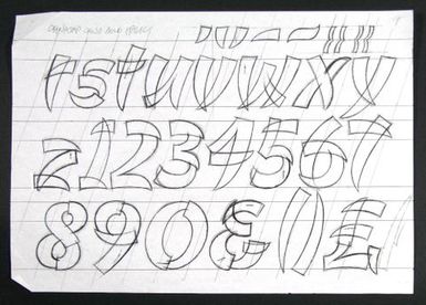 Churchward Chinajap Bold Italic Sketch