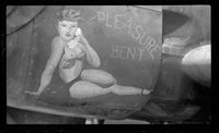 [Nose art for unidentified aircraft "Pleasure Bent"]