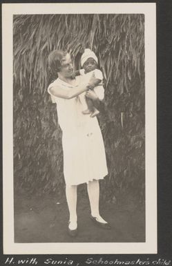 Hetty Jenkins and Sunia at Korosuli, July 1930