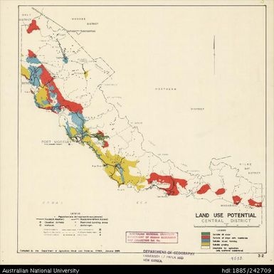 Papua New Guinea, Land Use Potential Central District, Sheet 3.2, 1969, 1:1 584 000