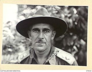 WUNUNG PLANTATION, JACQUINOT BAY, NEW BRITAIN. 1945-03-02. NX114319 LIEUTENANT-COLONEL S.C.M. HIATT, COMMANDING OFFICER, 105TH CASUALTY CLEARING STATION